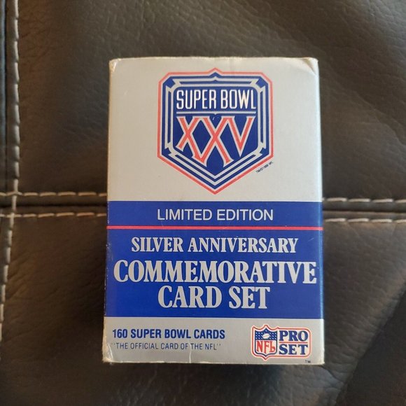 Other | 199 Pro Set Super Bowl Xxv Silver Anniversary Football Commemorative  Card Set | Poshmark
